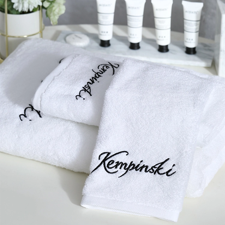 Bathing Towel Cotton White Hotel Hand Towels Egyptian Set