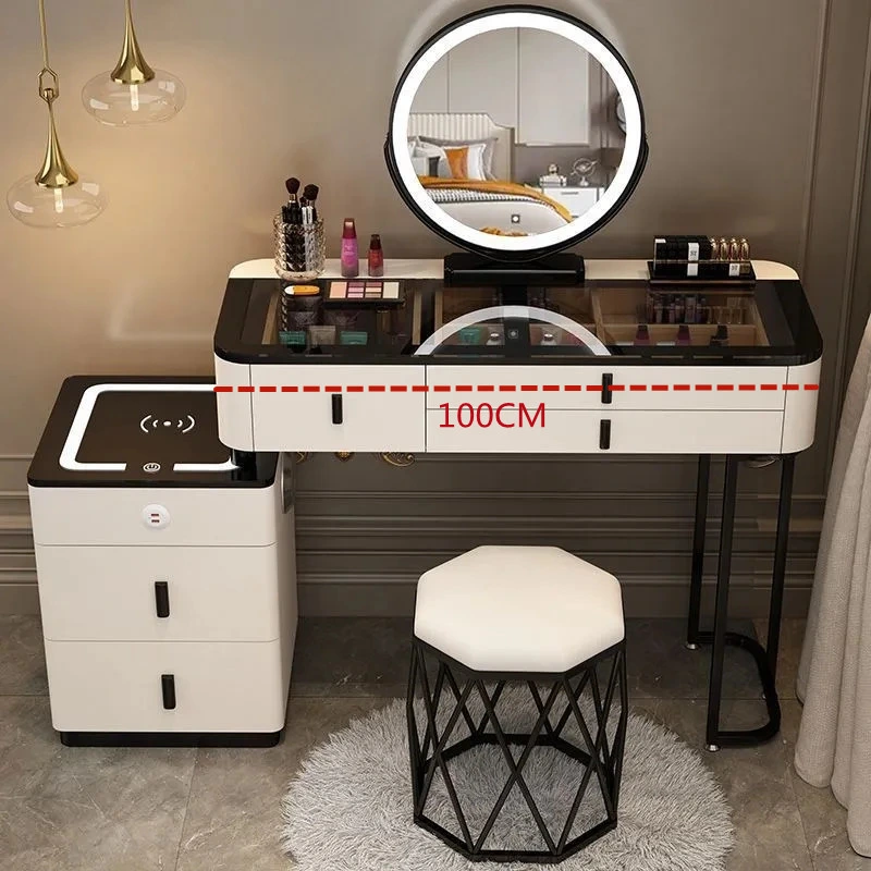 Nova Modern Hotel Smart Furniture Bedroom Meuble Maquilleuse Coiffeuse Multifunctional Wooden Cabinet Table Dresser with Mirror