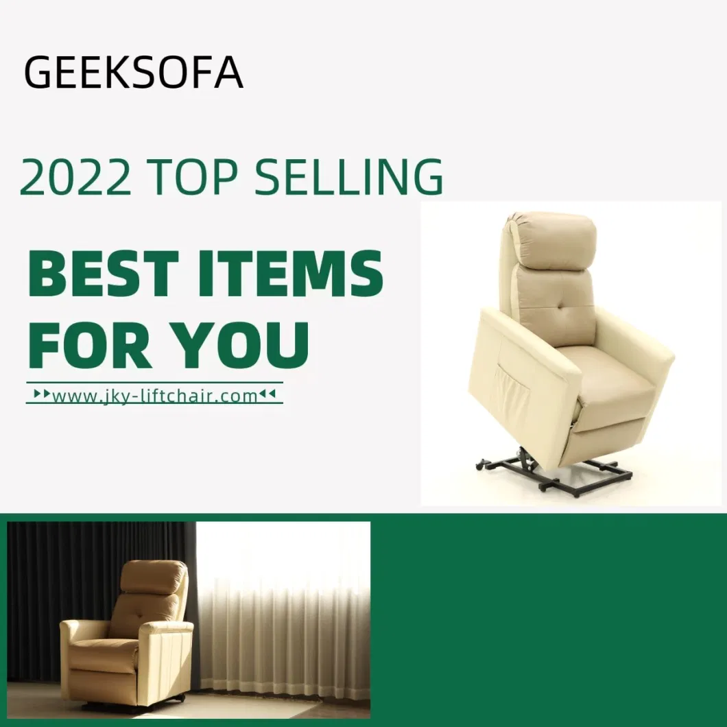 Geeksofa Leather Matching Single Power Recliner Chair with Lifting Function