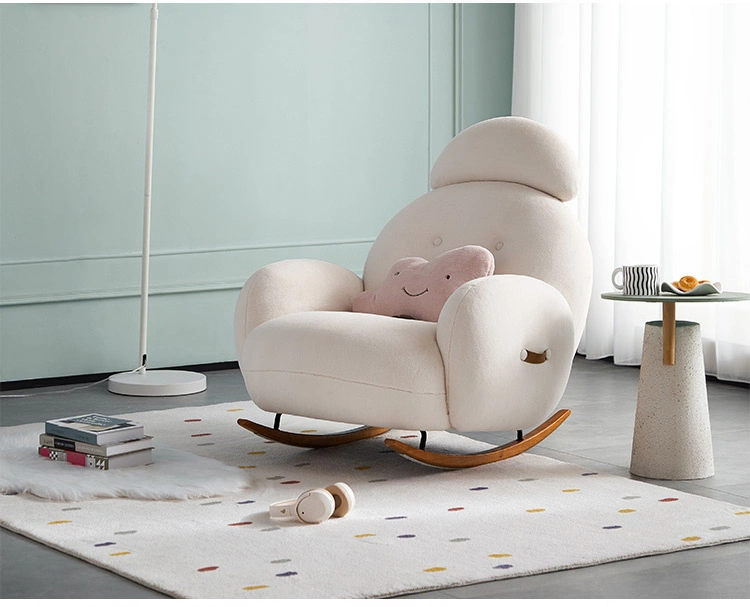 Comfortable Rattan Rocking Chair Natural Rattan Chair with Cushion Lounge Chair