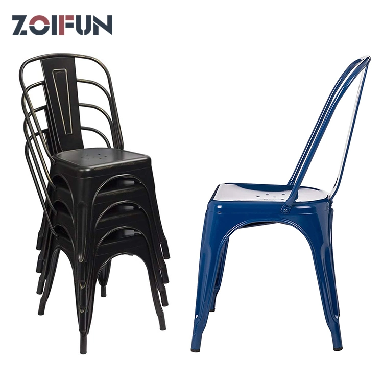 Coastal Black Elm Wood Furniture Country Style Dining Room Chairs Tin Modern Chairs Furniture Salon Styling Chairs