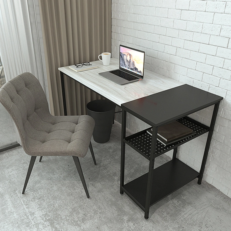 Modern Simple Color Matching Computer Desk with Adjustable Shelf 0066