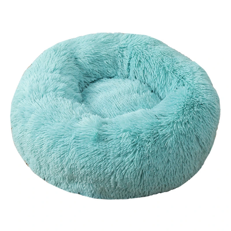 2023 New Round Plush Winter Warm Pet Supplies Cat and Dog Bed