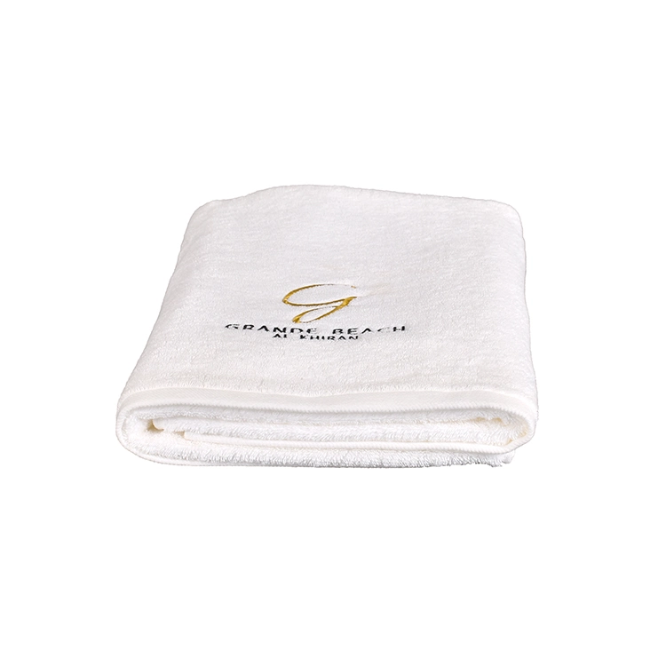 Hotel Bath Towel Set with Embroidery Logo for Guest Room