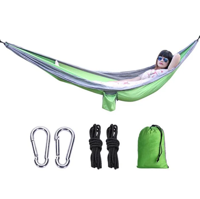 Hanging Bed Outdoor Camping Single Double Parachute Cloth Color Matching Hanging Bed