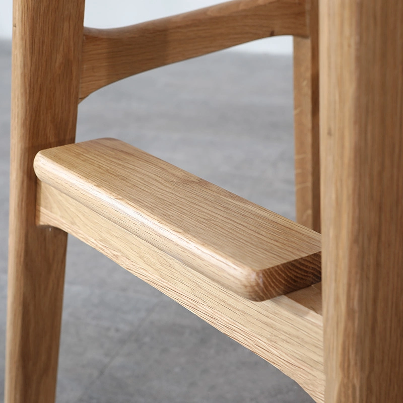 Solid Oak Restaurant Bar Stool High Chair 0048