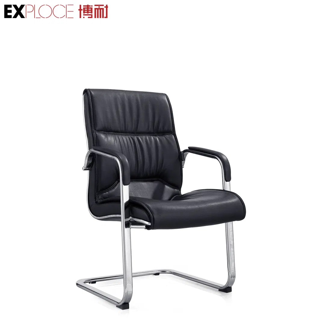 High Back PU Chair Dining Modern Fancy Metal and Leather Elegant Design Office Living Room Kitchen Furniture
