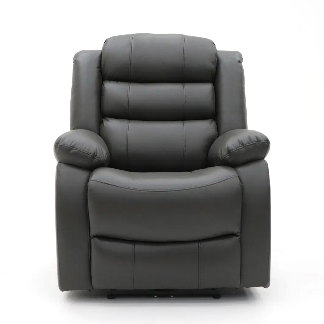 Geeksofa 3+2+1 Modern Air Leather Power Electric Motion Recliner Sofa Set with Console and Massage for Living Room Furniture