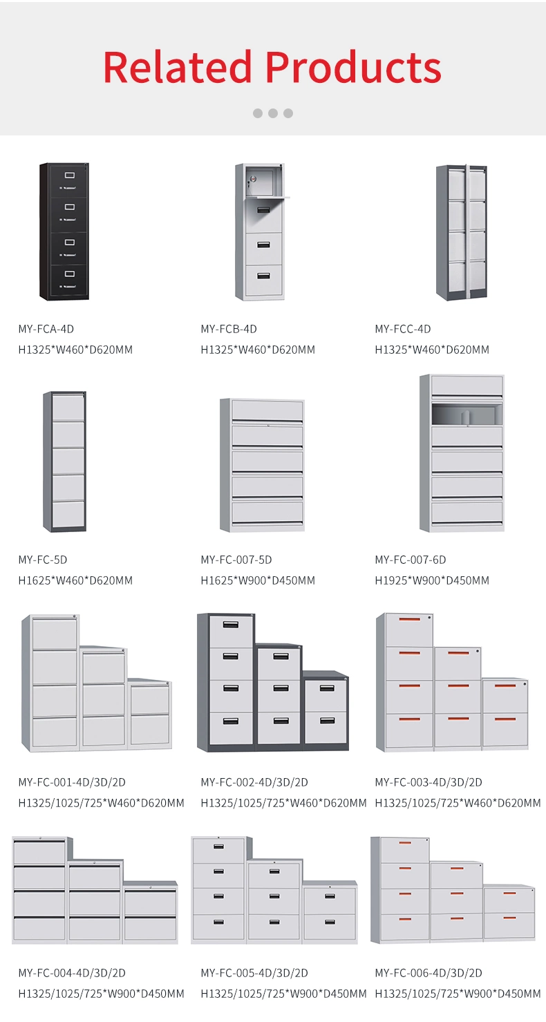 Filing Cabinet Under Desk Home Steel Office Furniture with Durable Metal 2 Drawer