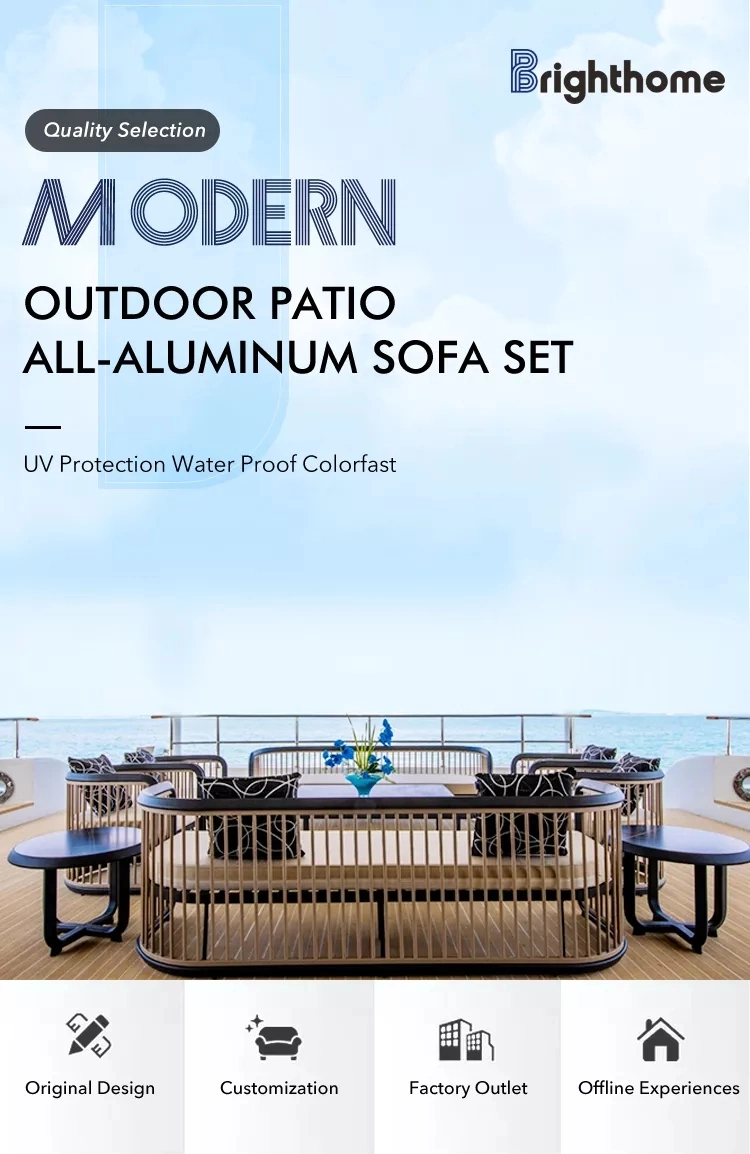Factory Leisure Wholesale Hotel Aluminum Garden Outdoor Sofa Patio Outdoor Furniture