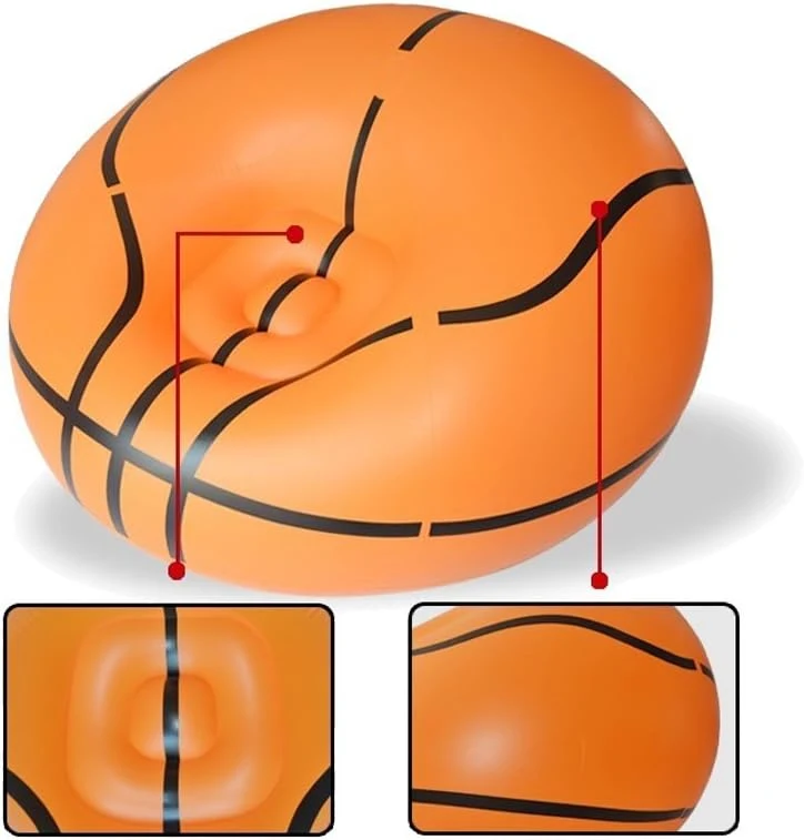 Round Shape Single Basketball PVC Inflatable Sofa