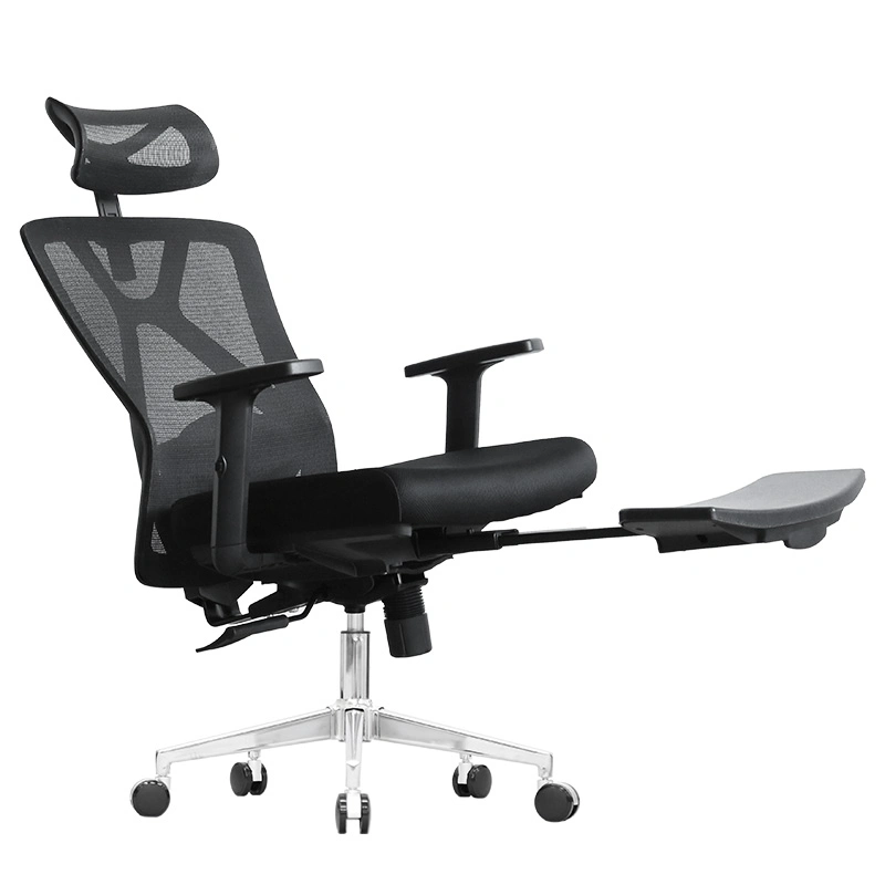 Contemporary Designer Luxury Ergonomic Office Mesh Swivel Lounge Chair with Footrest