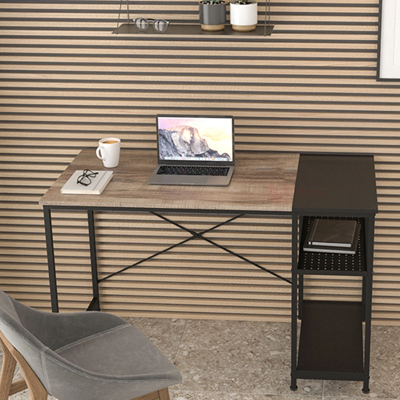 Modern Simple Color Matching Computer Desk with Adjustable Shelf 0066