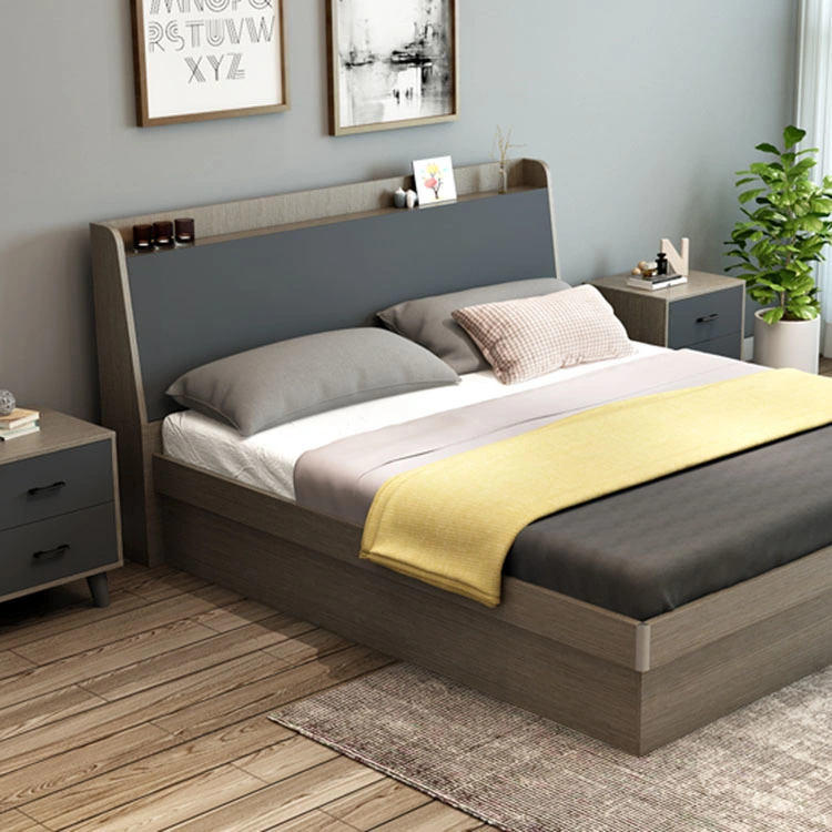 Nordic Color Available Cheap MDF Hotel Bedroom Sets Modern Home Bedroom Furniture Set