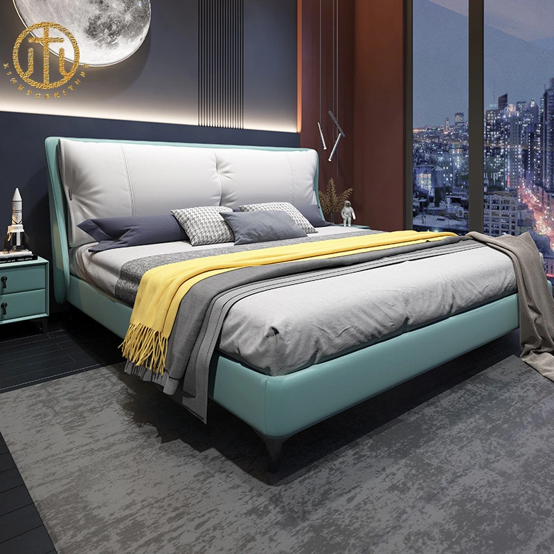 Italian Light Luxury Fashion Color Matching Master Bedroom Wedding Bed
