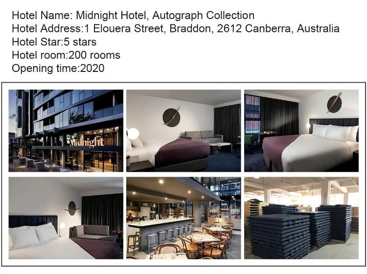 Five Star Hotel Project Light Luxury Design Hotel Room Furniture Upholstered Bed Set