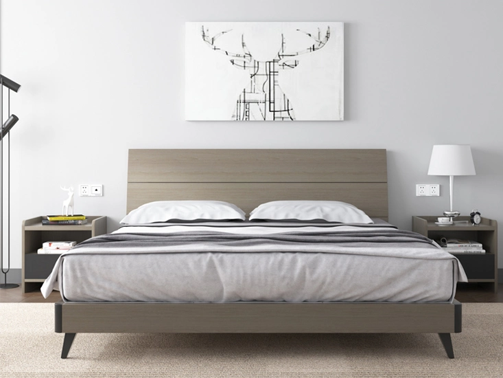 Nice Design Modern MDF ODM OEM Wooden Home Cheap Bedroom Furniture Set for Home Hotel