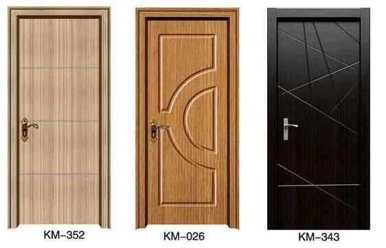 2022 Arabic Style Interior Bedroom Wooden Door Design MDF PVC Door Set