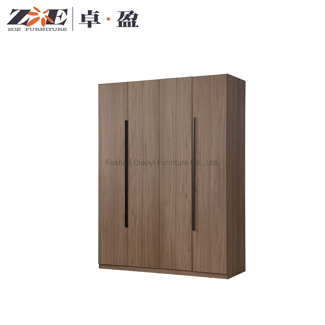 Home Design Modern Classic Luxury Bedroom Set Walnut Headboard Wardrobe Bedroom Furniture