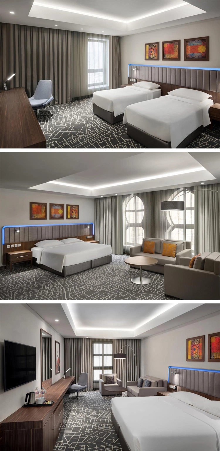 Custom Make Hotel Bedroom Furniture with TV Unit &amp; Make up Table &amp; Mirror