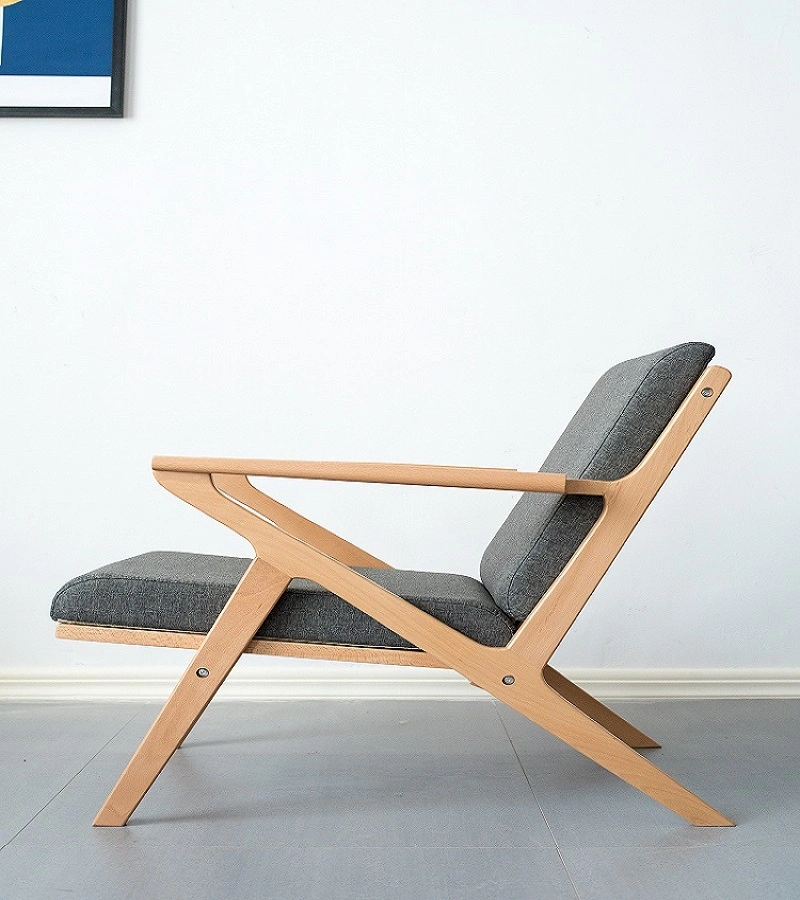 Simple Living Room Furniture Bedroom General Solid Wood Lazy Armchair