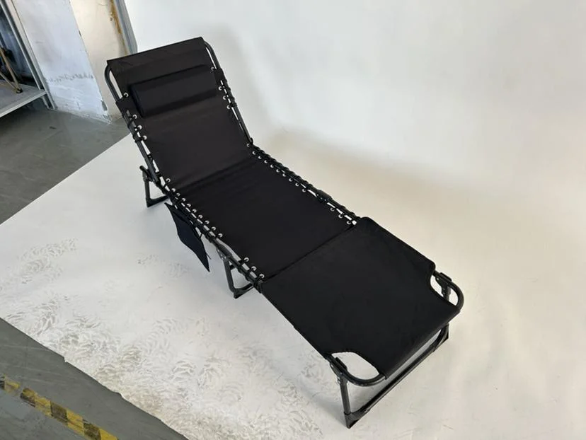 Heavy Duty Tanning Chair with Face Hole Adjustable 5-Position Chaise Lounge Outside Portable Folding Chairs