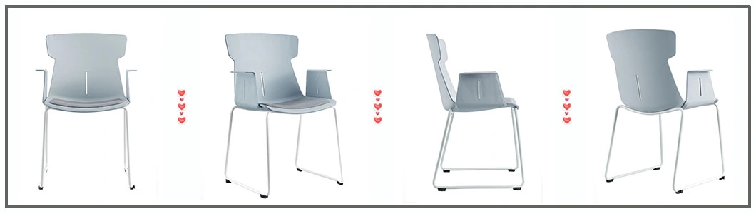 Manufacturer Patent Modern Stackable White Plastic Seat Hotel Furniture Public Training Chair