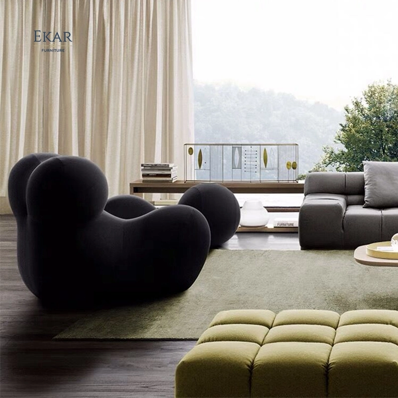 High Density Molded Foam Unique Design Single Sofa Designer European Style Living Room Leisure Lounge Chair