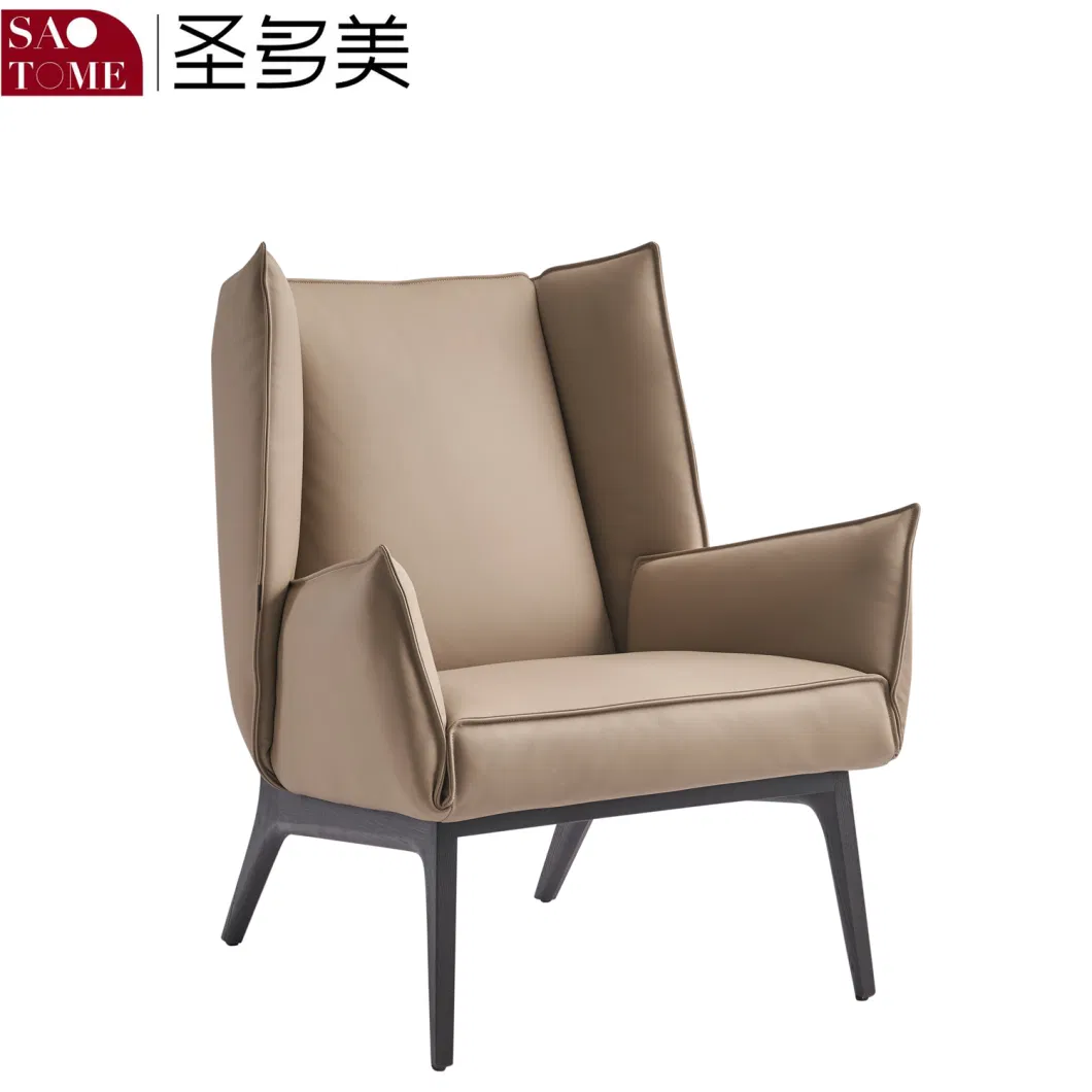 Lazy Sofa Living Room Bedroom Balcony Single Person Small Apartment Sofa Leather Leisure Chair