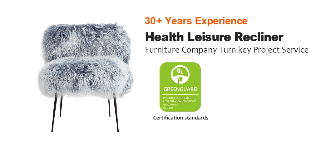 Hospital Furniture Factory Design Modern Popular Style Grey Woolen Leisure Chair Lounge Chairs