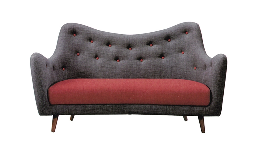 Fabric Living Room Sofa American Style Wooden Sofa Armchair