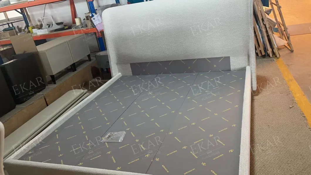 High End Upholstered Fabric Modern Bedroom Bed Furniture