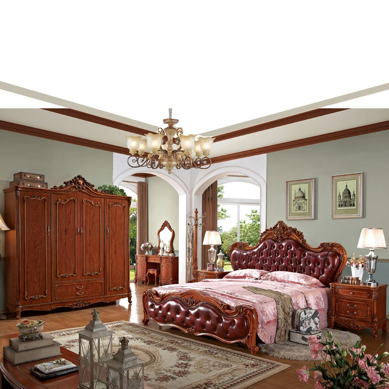 Bedroom Bed Furniture with Dresser in Optional Furniture Color for Home Furniture