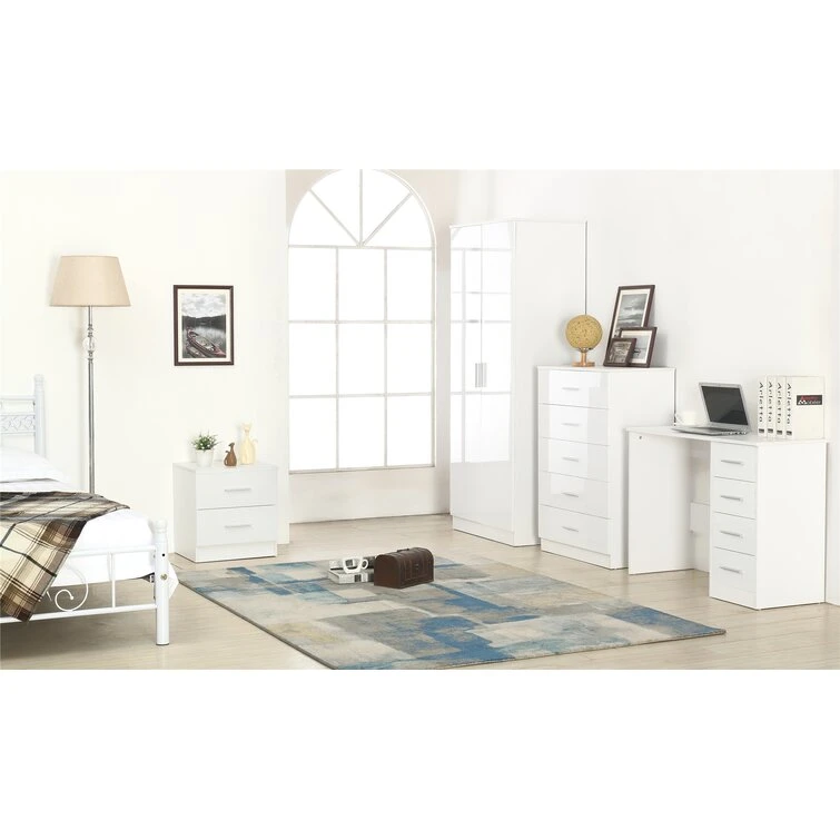 Cheap MDF Furniture Wardrobes Bedroom Closet Nice Design Wooden Double Bed Bedroom Furniture Set