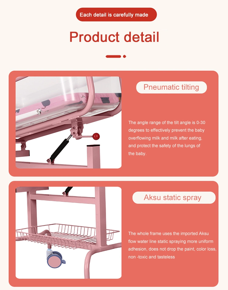 Hospital Infant Bassinet Transparent Plastic Baby Crib New Born Baby Bed