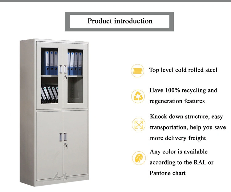 Black and White Color Matching, Simple and Generous, Large Capacity Metal Filing Cabinet for Office