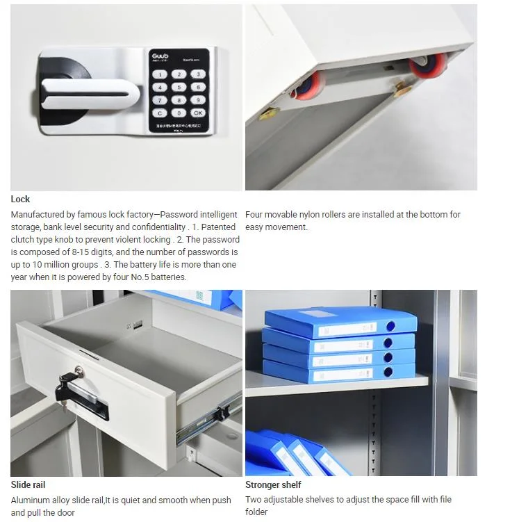 Metal Password Office Bank 4 Door Storage Steel Safe Filing Cabinet
