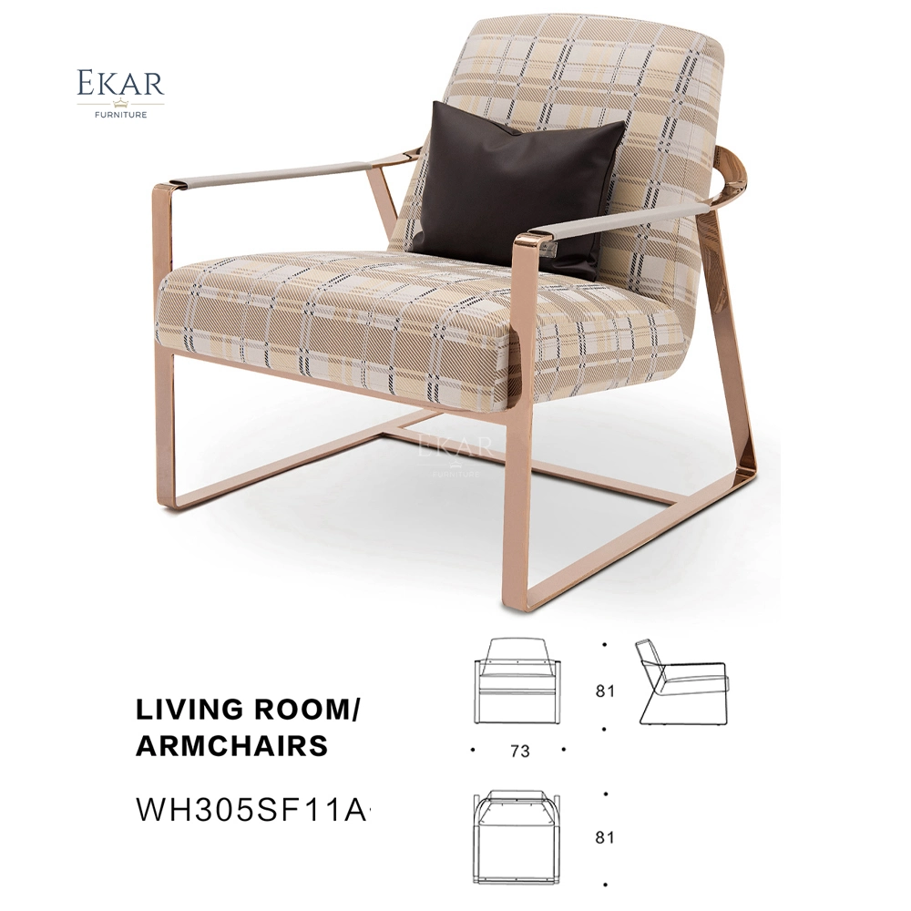 Ekar Comfortable Modern Lounge Chair - Stylish Fabric Armchair for Contemporary Interiors