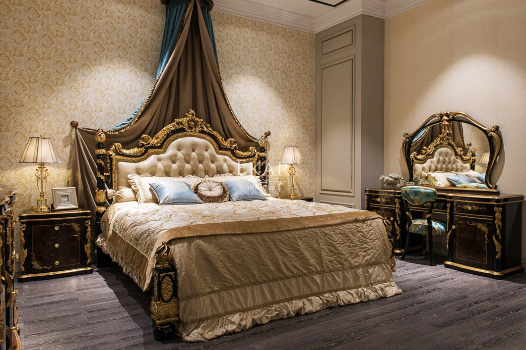 Classical European Style Bedroom Carved Wooden Bed-Bedroom Furniture Home Furniture Modern Furniture Modern Bedroom Sets