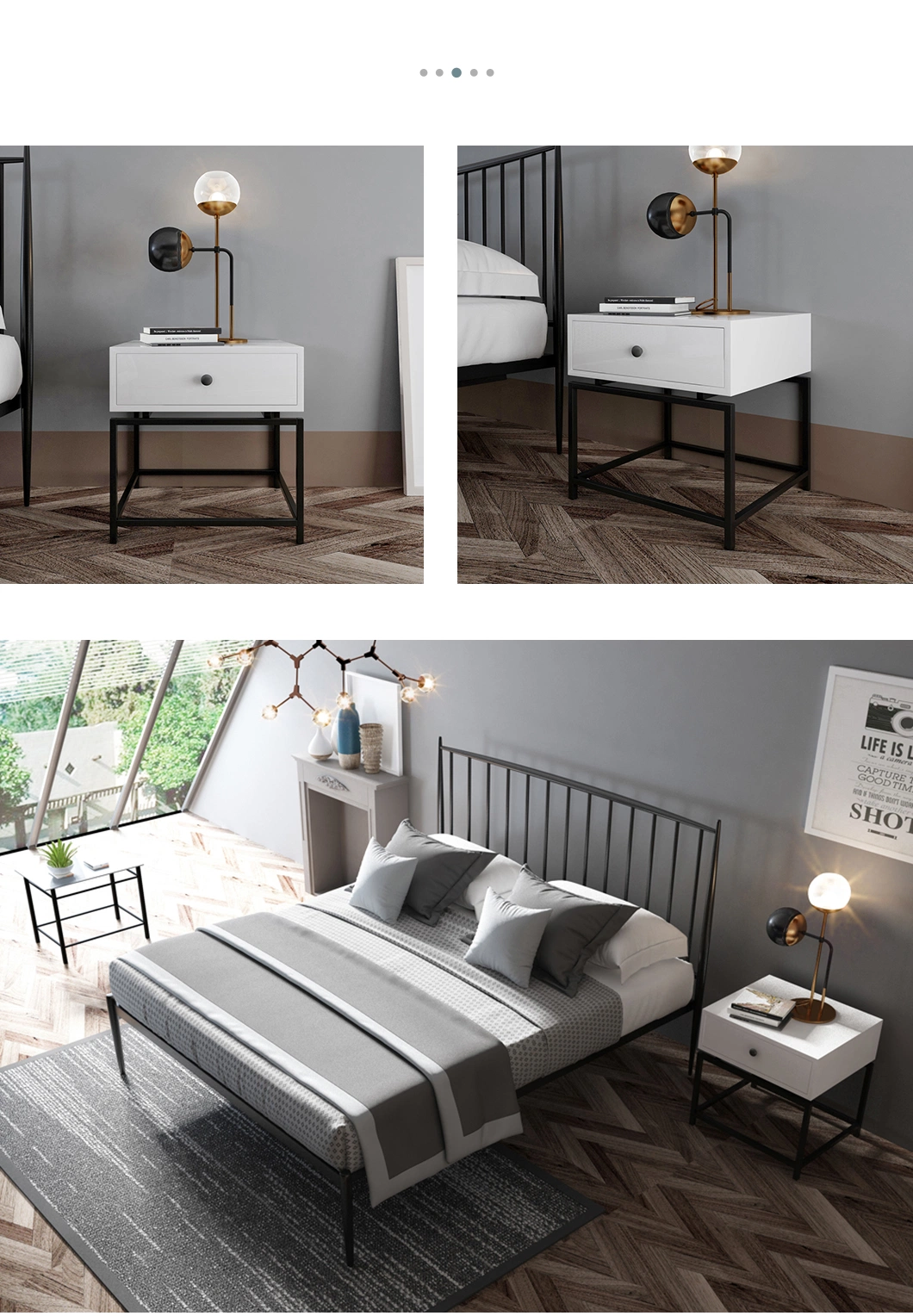 Modern Style Adult King Size Wooden Double Bed Home Bedroom Furniture