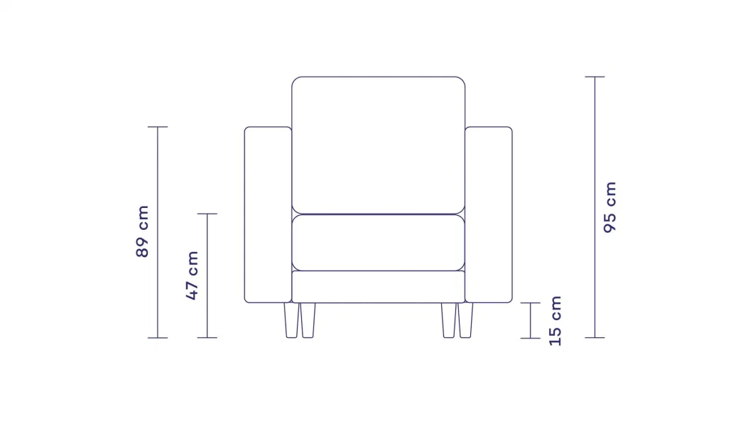 Cooc Grey Linen Fabric Kd Single Sofa Chair Modern Contemporary Armchairs Hotel Bedroom Single Sofa Chair with Wood Legs