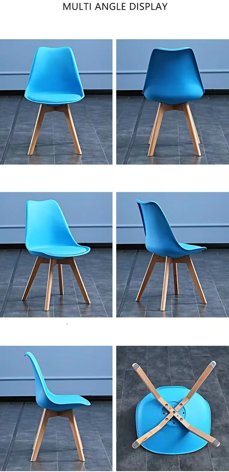 China Wholesale Modern Home Furniture Cheap Wooden Plastic Dining Chair for Restaurant/Hotel/Office/Bedroom/Livingroom