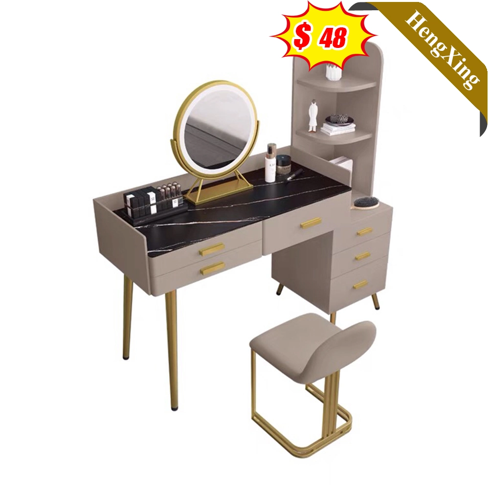 Custome Color Beige Small Unit Home Furniture Bedroom Assembly Dressing Table