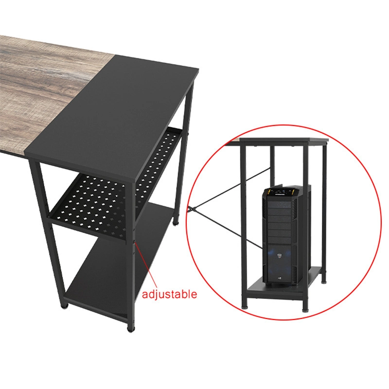 Modern Simple Color Matching Computer Desk with Adjustable Shelf 0066