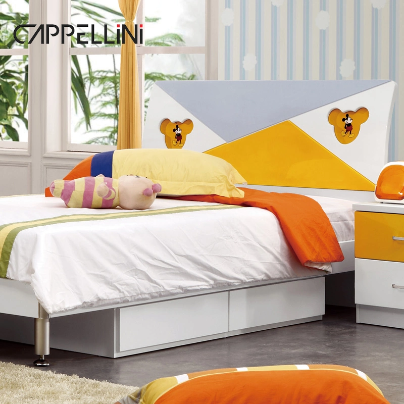 Foshan Factory Price High Quality Wooden Children Bed Wardrobe Desk Bookshelf Sets Modern Bedroom Kids Furniture