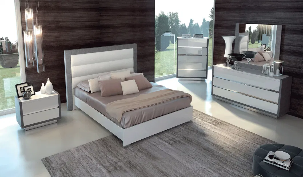 Cheap Popular Modern Luxury Wooden Beds King Size Furniture Bedroom Set