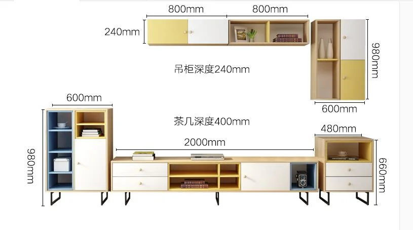 Modern Coffee Table Wooden Bedroom Office Hotel Home Living Room Furniture