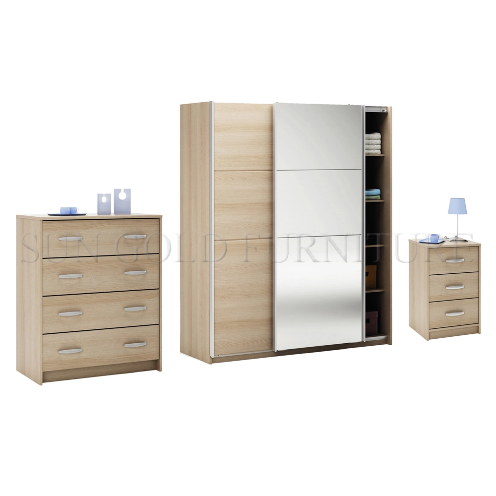 Modern Simple Cheap Walnut Bedroom Wardrobe Set Furniture (SZ-WD030)