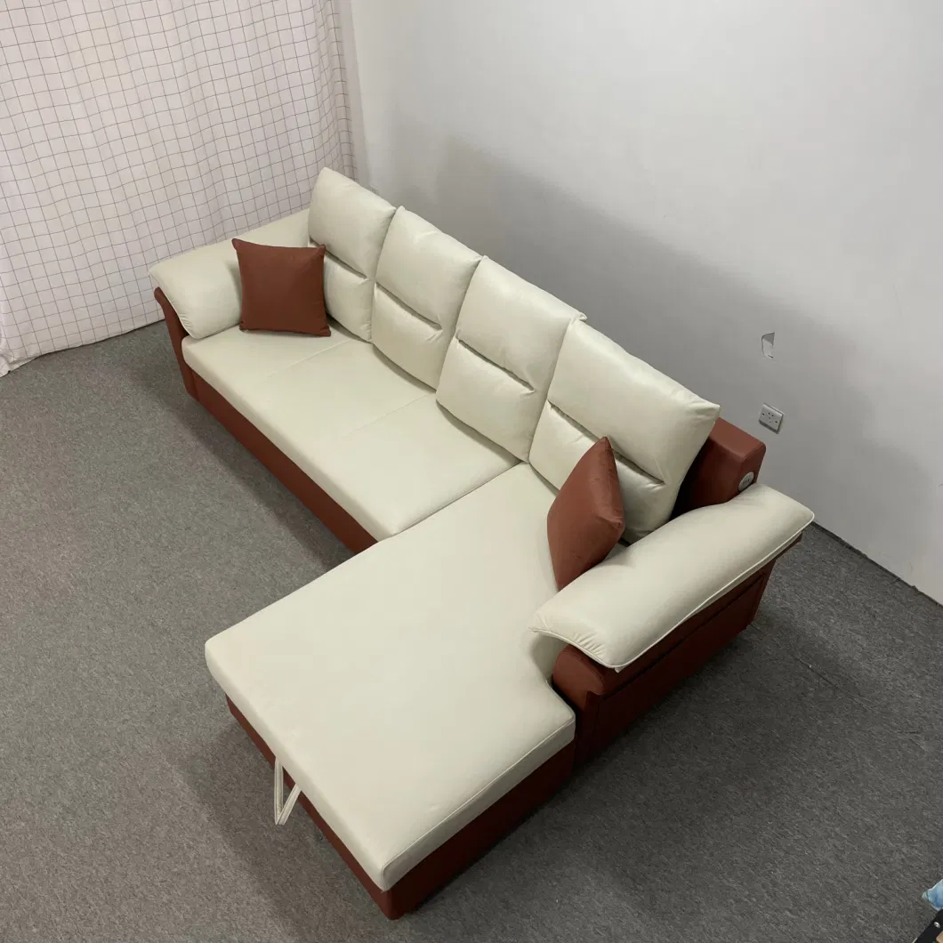 Color Matching Waterproof Technology Cloth Folding Sofa Small Family Living Room Bedroom Multifunctional Sofabed
