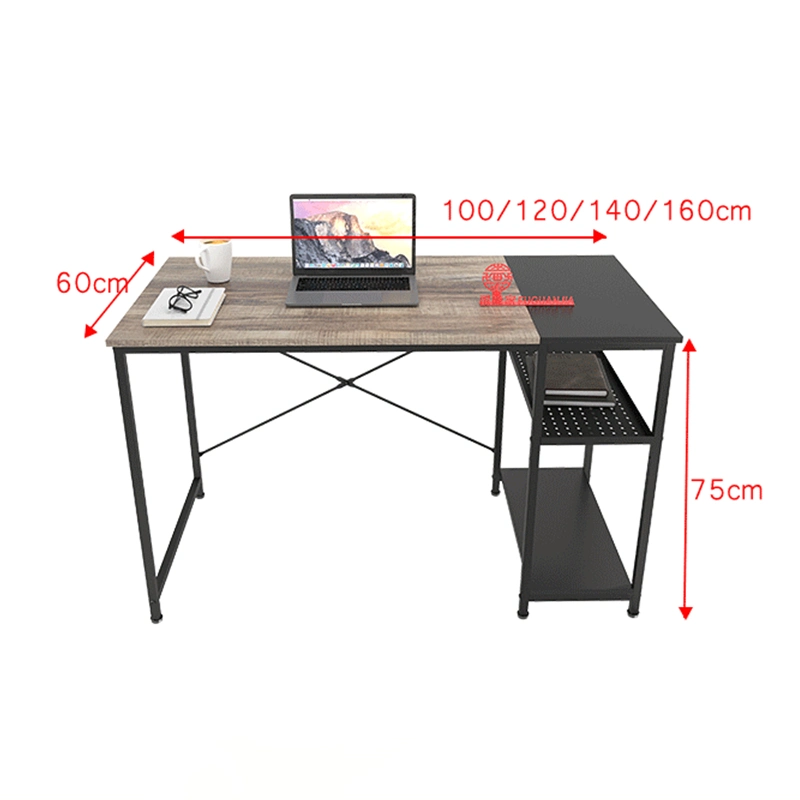 Modern Simple Color Matching Computer Desk with Adjustable Shelf 0066